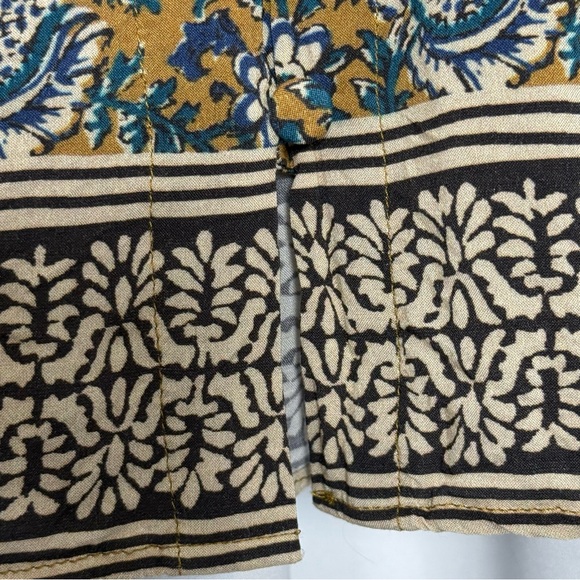 Faherty Floral Button Front Blouse Size Small Boho - Picture 8 of 13